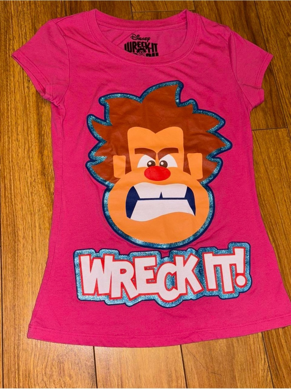 Disney Wreck It Ralph pink baby tee Size S